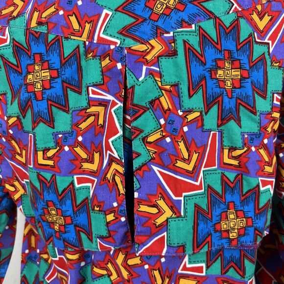 Vintage Frontier Series Button Down Shirt Women Medium Western Graphic Casual - Picture 11 of 13